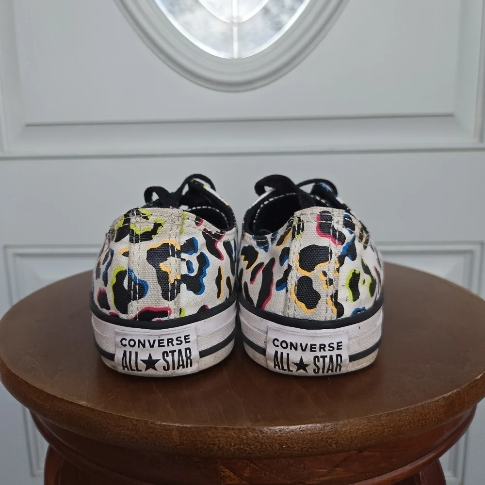 Converse Girls All Star Low Sneakers Rainbow Leopard
